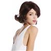 WIG ME UP - GF-W2310-4-33 Parrucca Donna Corta Bob Bob lungo Punte ricurve Retro Anni 60 Castano Marrone castagna