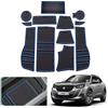 GAFAT Compatibile con Peugeot 2008 e-2008 Restyling 2025 2026-2020 Tappetini Antiscivolo, Tappetino in Gomma per Portaoggetti Bracciolo, Portabicchieri, Cuciture Porta, Peugeot 2008 Accessori (Blu)