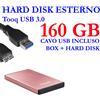 TOOQ HDD HARD DISK ESTERNO 160GB 2,5" USB 3.0 2527P VIDEO MUSICA FOTO PINK ROSA