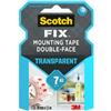SCOTCH Nastro biadesivo FIX - 19 mm x 1,5 m - LDPE - trasparente - Scotch (unità vendita 1 pz.)