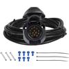 Qiping Presa de rimorchio 13 Poli Femmina precablata Cavo 2m (8 Fili) per Camion, rastrelliere per Biciclette, Carrello