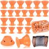 JANYUN - 40 bigodini magici arancioni per capelli, include 20 bigodini grandi in silicone e 20 bigodini piccoli senza l'uso di calore, colore: arancione