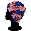 Blue Reef Isla - Cuffia da nuoto da donna classica retrò con petali di fiori 3D, 2 colori, elegante, vintage, taglia unica per adulti (celeste/rosa)