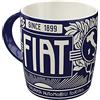 Nostalgic-Art Tazza da caffè retrò, Fiat - Since 1899 Logo Blue - Idea regalo per amanti di auto, in ceramica, design vintage con detto, 330 ml