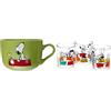 Excelsa Peanuts Set 6 Tazze Jumbo, Ceramica, Multicolore, 6 unit & agrave; (Confezione da 1) & Peanuts Confezione 3 Bicchieri cl 25, 8x8x9 cm, 3 unit & agrave;
