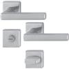 HOPPE Maniglia Hoppe Dallas con rosette WC, acciaio inox opaco, 3675302