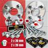 IGP IL GOMMISTA PROFESSIONISTA IGP 4 DISTANZIALI 20+20 mm 4 x 98 mozzo 58.1 + 16 BULLONI compatibili con FIAT PANDA + CROSS 4x4 dal 1980 al 2022 in poi *OK AUTO RUOTA CERCHI IN LEGA