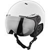 Black Crevice BCR140198-BW-2_Matt Black/White_58-61 - Casco da Sci, 58-61, Colore: Matt Black/White
