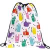Grafoplás Elena Corredoira, Hands, Borsa scolastica unisex bambini, multicolore, 36 x 47 cm, multicolore, 36x47cm, Scuola
