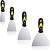 ACONDE Spatole, set di 4 Spatole in Acciaio Inossidabile, 40 mm, 75 mm, 100 mm, 150 mm, per Riempire o Raschiare la Vernice