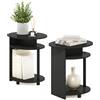 Furinno Jaya Simple Design Tavolino, Legno, Noce/Nero, Two-Pack, 2 unità