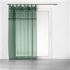 Douceur d'Intérieur, Milagreen - Tenda con passanti, 140 x 280 cm, colore: Verde sabbiato, stampa top con pompon