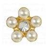 SANICO Srl INVERNESS ORECCHINI FIORE PERLE/CRYSTAL PLACCATI ORO R931C