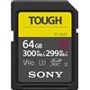 Sony Memoria SD-XC 64 GB Serie G Tough - Lettura 300 MB/s, Scrittura 299 MB/s, Resistente a Condizioni Estreme, SF64TG