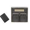 F-System batt. compatibile Olympus BLX-1 + caricabatt. doppio per BLX-1 per OM-1