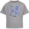 Hurley Hrlg Lush Logo Tee Maglietta, Grigio Scuro mélange, 12 Anni Bambina