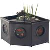 Aquagarden Aqua Garden Raised Window Pond Corner Mocha | laghetto Alto con Finestra di Vista, Pompa e Filtro, Cesto per Piante, Gioco d'Acqua | Elegante Stagno angolare per Giardino, terrazza e Cortile