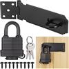 Fentar Lucchetto con Chiusura a Viti, Serratura Porta con Chiave per Giardino, Chiusura Hasp in Acciaio Inox, Lucchetto Impermeabile per Camera da Letto Capannone Serratura Porta Interna Esterna (Nero)