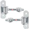 KOTARBAU® Set 2 Pezzi Cardini Per Cancello - Acciaio - 115 mm M12 - Argento - Cardine Regolabile per Cancello - Cerniera Zincata - Per Cancelli Da Giardino E Legno - Cerniere Portone Ferro
