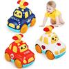 LEADSTAR Macchina Giocattolo Bambino,3 Pezzi Veicol Giocattolo Auto per Bambini 1 2 3 Anno,Wheels Macchinine Auto da Corsa,Bambino Regalo per Ragazzo e Ragazza