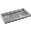 Luxspire Mini Vassoio in Resina, Vassoio da Bagno, Vassoio Portaoggetti, Portaoggetti Rettangolare per Candele, Sapone, Dispenser, Asciugamano, Pianta, Sicuro e Resistente - Inchiostro Grigio