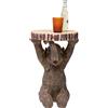 Kare Design tavolino Animal Elefant, marrone/grigio, 35cm, altezza 53cm, elefantino, tavolino da caffé, d`appoggio, animali, ripiano in legno