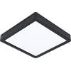 Eglo connect.z Smart Home Led lampada da soffitto per bagno Fueva-Z, L x L 21 cm, ZigBee, app e controllo vocale, colore della luce regolabile, dimmerabile, in metallo nero, IP44