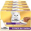 Gourmet Purina Gourmet Gold Umido Gatto Intrecci Di Gusto, con Salmone e Merluzzo, con Tonno e Pesce Dell'oceano - 48 lattine da 85 g ciascuna (Confezione da 48 x 85 g)