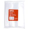 APLI - Confezione di 100 sacchetti di plastica richiudibili 160 x 220 mm