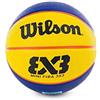 Wilson, Pallone da basket, FIBA 3x3 Replica, Misura 6, Blu/Giallo, Gomma, Uso all'interno e all'esterno, WTB0533XB