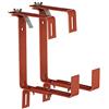 Dehner Porta fiori Dehner professionale per ringhiera tubi, 2 pezzi, metallo, terracotta
