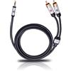 OEHLBACH 60002 cavo audio 1,5 m 3.5mm 2 x RCA Nero