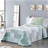 VIALMAN - Copriletto verde, per letto da 150: 250 cm x 270 cm
