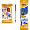 BIC Penne a Sfera Cristal Multicolor Colori Assortiti Punta Larga (1.6 mm)