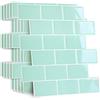 Yoillione Piastrelle Adesive Cucina, Verde Paraschizzi Cucina Mattonelle Adesive Bagno, Mattonelle Decorative 3D per Parete, 30x30 cm, 5 Pezzi