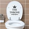 Finest Folia K153-10 The Throne) - Adesivo decorativo per WC, con scritta divertente
