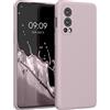 kwmobile Cover per OnePlus Nord 2 5G Custodia - Back Case per Smartphone in Silicone TPU - Protezione Gommata - lilla color carne