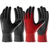 COOLJOB guanti da lavoro, 6 paia guanti da giardinaggio, Guanti da lavoro uomo, Guanti di sicurezza da lavoro uomo rivestiti in gomma con Power Grip, nero e rosso (mezza dozzina L)