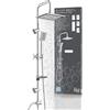 EISL DX12007 Easy Cool, set doccia senza rubinetto, doccia con grande soffione e doccetta, doccia a pioggia con supporto a parete, cromo