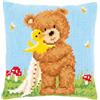 VERVACO Kit Cuscino Punto Croce POPCORN&SOUFFLÉ ALL'ANATRA Set Ricamo Principianti Cuscini Gobelin Decorativi ca. 40 x 40 cm Accessori Per Lavoretti Creativi DIY Casa Decor Hobby Adulti Cross Stitch