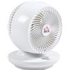 HOMCOM Ventilatore da Tavolo a 3 Velocità, Ventilatore Portatile con Oscillazione di 70° e Inclinazione di 90°, per Casa e Ufficio, Bianco e Nero
