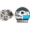 Relaxdays Avvolgitubo da Giardino, Senza Tubo, Acciaio Inox & amp; Metallo & Cellfast Tubo da giardino HOBBY ATS2 & trade, Heavy Duty, 6 strati