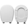 HYDRO HOME HYDROHOME Copriwater Ideal Standard Liuto Come Originale, Tavoletta Wc In Legno Rivestito in Poliestere Con Cerniere Regolabili, Asse Wc Colore. MADE IN ITALY (BIANCO I.S.)