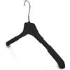 Kiroplast 20 Grucce Salvaspazio Estendibili Appendiabiti Spalla Estendibile per Camicie Magliette T-Shirt Plastica Salvaspazio Appendini Stampelle Ometti Grucciola (Nero)