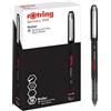 rOtring penna roller | Punta ad ago (0,5 mm) per una scrittura precisa | Inchiostro nero | 12 pezzi