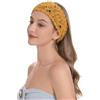ZLYC Fascia per capelli da donna fatta a mano all'uncinetto, motivo floreale Boho (uncinetto giallo)