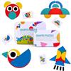 Bblike Puzzle Legno per Bambini - Tangram Giochi Legno, 36 Montessori Puzzle in Legno di Forma Geometrica + 60 Pezzi Disegno Schede di Apprendimento, Divertente Giochi Educativi per 2 3 4 Anni Bambini