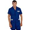 ISACCO CAMICE TUCSON manica corta BLU+RIGA BLU 65% Pol. 35% Cot. ISACCO 060622M2