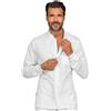 ISACCO CASACCA CORFÙ CON ZIP POLSI IN MAGLIA BIANCO 65% POLIESTERE 35% COTONE - ISACCO 055020P