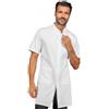 ISACCO CAMICE DOVER CON ZIP manica corta BIANCO 65% POLIESTERE 35% COTONE - ISACCO 060520M